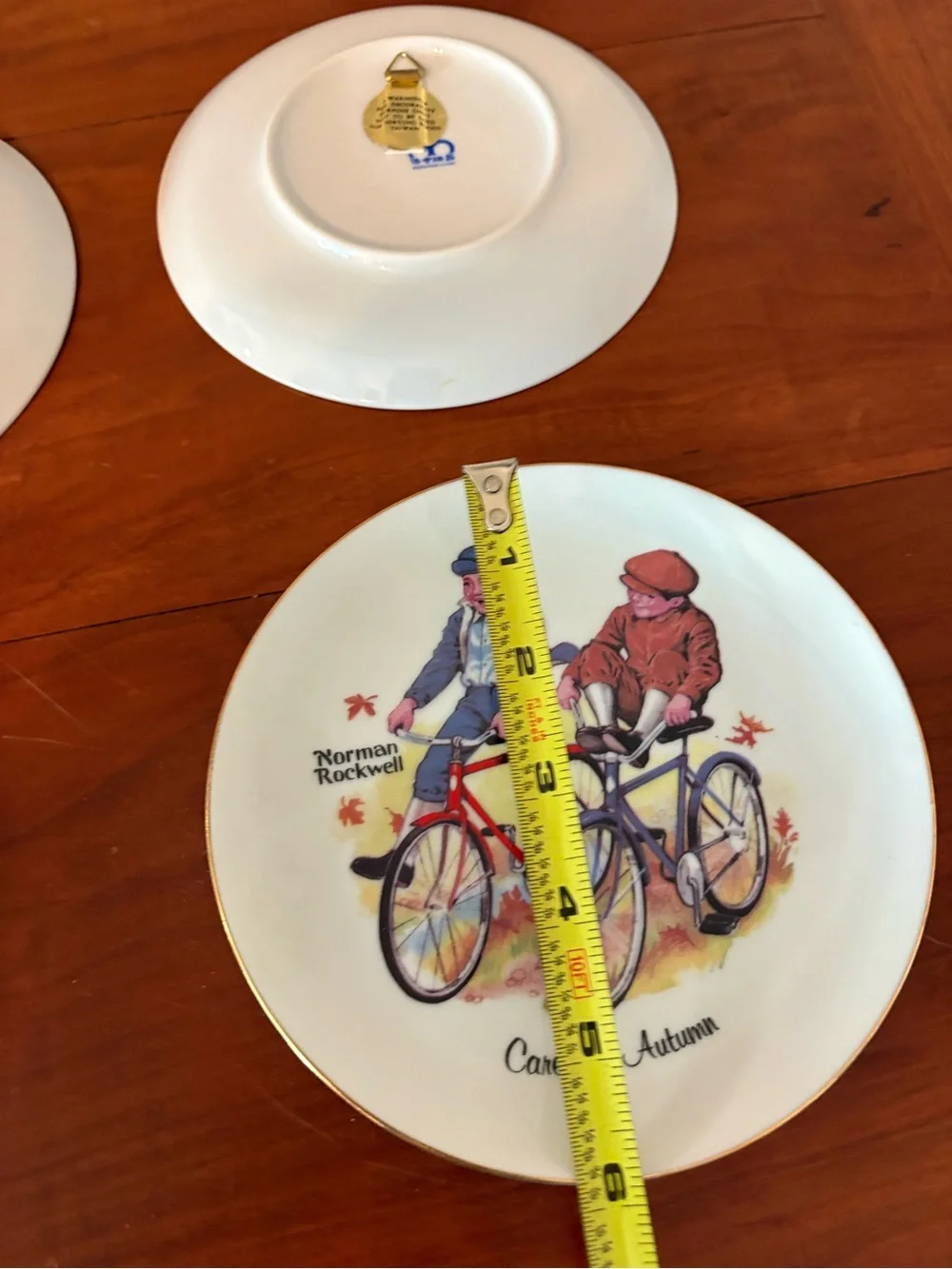 Norman Rockwell Four Seasons Collector Plates Set of 4 Vintage Taiwan